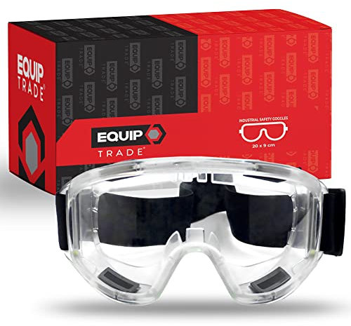 Professional Ultra Clear Safety Goggles | Safety Glasses Eye Protection Goggles | Protective Goggles for DIY, Chemistry, Lab, Welding, Science | Indirect Vents | Transparent Frame with Clear Viewing