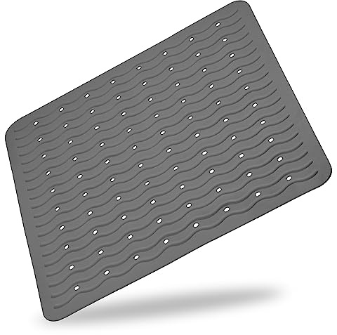 RIDDER Duscheinlage, Duschmatte ca. 54x54 cm, Playa, dunkelgrau | Allergikerfreundlich | Made in Germany | Nachhaltig | Recyclebar | Waschbar | PVC-frei