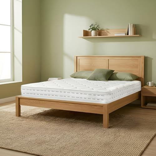 Materassi Russo Materasso in WATERFOAM, Altezza 20 cm Reali,Rivestimento in Aloe Vera Antibatterico, Spedito Sottovuoto Arrotolato, 100% Made in Italy (140 x 190 Cm Matrimoniale)