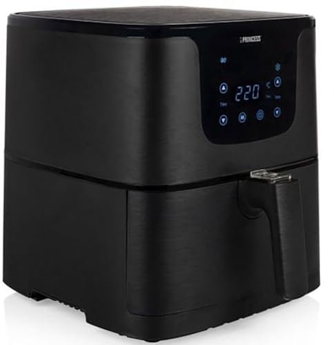 Princess 183014 Fritteuse ohne Öl, 1700 W, 5,2 l, 80-200 °C, Touchpanel, BPA-frei, Schwarz