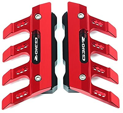 Motorräder Anbauteile Motorrad CNC Aluminium Kotflügel Seitenschutz Block Vorne Bremsscheibe Bremssattel Schutzabdeckung Für BMW G310R G310r (Farbe : Rot)