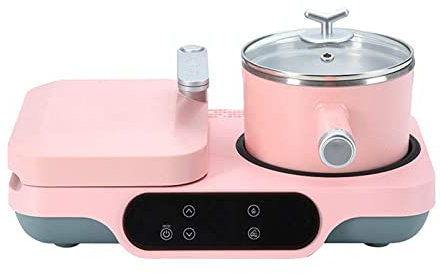 REJOON Breakfast Machine 4-in-1 Breakfast Center Station with Adjustable Toasting Control Non-stick Griddle Apply to Bacon Ham Sausage Hashbrowns Omelettes Blue (Color : Blue)