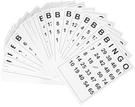 Gadpiparty 60-Pack Reusable Bingo Game Cards with Large Print Numbers - Ideal for Family Nights, Easter Activities, School Events & Senior Groups - Easy-Read Design for Kids & Adults