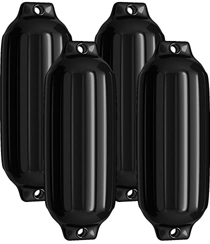 GYMAX 4er-Set Bootsfender, 50 x 14 cm/ 58 x 16 cm/ 68 x 21 cm Boot & Yacht Langfender
