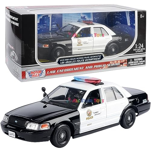 Motormax 2010 Ford Crown Victoria Police Interceptor LAPD Los Angeles Police Department 1/24 Diecast Model 76946 by All Star Toys