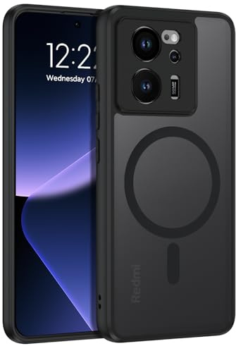 GUAGUA para Xiaomi 13T Funda, Xiaomi 13T Pro Funda [Compatible con MagSafe] Mate Magnético Funda Protectora Carcasa Parte Trasera Translúcida Resistente a Golpes Carcasa Delgada para Xiaomi 13T/13T