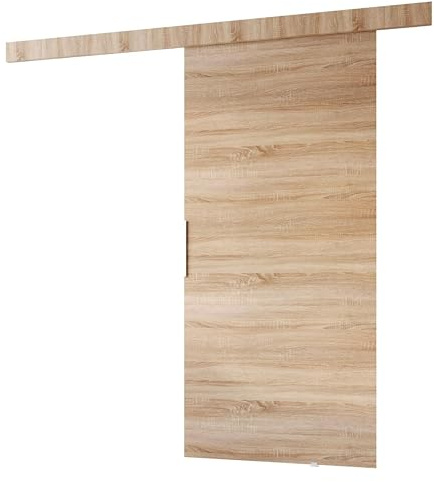 MINIO go for it - Schiebetür Komplettset CLEAN A Schiebetüren 86 cm Breit | Wandmontage, Schiebetürsystem, Zimmertüren - Sonoma Eiche