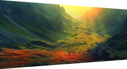 Schlucht Diamond Painting xxl 250x100cm, 5D DIY Diamant Painting Bilder Sonnenuntergang Diamand Painting Kinder mit Diamond-Painting Zubehör, Groß Diamant kunst Basteln Erwachsene, Home Décor Malerei