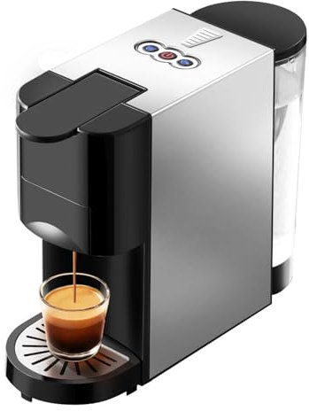 LoKori Cafetera Compacta con Tanque de Agua Extraíble, Máquina de Café Espresso Automática, Cafetera Espresso Profesional, Pantalla Táctil Intuitiva, Regalo para Papá o Mamá