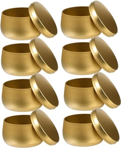 8 barattoli per candele fai da te, contenitori per candele vintage, gioielli, vasetti, barattoli in alluminio, barattoli di latta per candele, barattoli di latta per tè, barattoli da cucina, brocca da