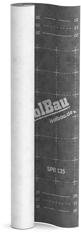 Isolbau Unterspannbahn Dach SPB 135, 15 m² Rolle (1,5 x 10 m) - Dampfdurchlässige Unterdeckbahn Dachfolie mit 135 g/m² Flächengrwicht - witterungsbeständig und wasserdicht