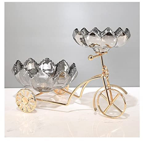 GLigeT Bols à fruits Assiette à fruits en verre, modélisation créative, assiette à bonbons, mode stockage Unique, décoration de Table à Dessert, décoration de la maison Corbeille à fruits