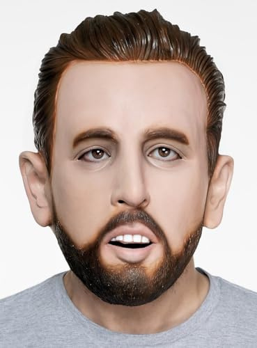 Maskworld Harry Kane Maske aus Latex - Fußball-Fan-Accessoire für Public Viewing und Motto-Party