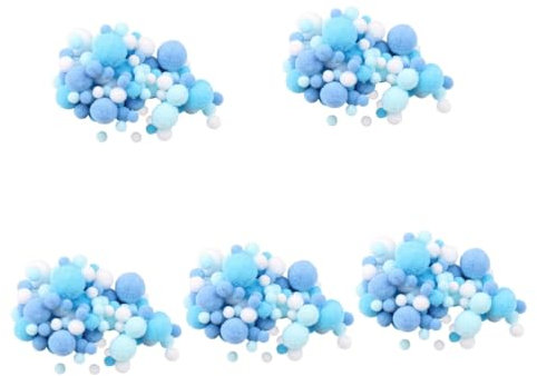 NUOBESTY 5stücke Bunte Pompons Für Basteln Hochwertige DIY Flauschbälle Verschiedenen Für Schüler Und Handarbeitsprojekte Für Dekorationen Und Mehr
