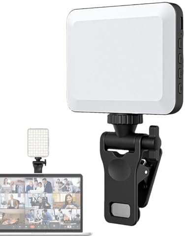 Decorhome Phone Clip Light,2000mAh Clip on Selfie Ring Light for Phones - Rechargeable Selfie Light, Phone Light Attachment, Video Recording Light for Laptops Phones