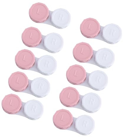 MYSUNBAR 10 STK Reise Kontaktlinsenbehälter Set, Kontaktlinsen Brillenetui Tragbar, Farbiger Kontaktlinsendose, Kontaktlinsenbehälter Aufbewahrungsbehälter