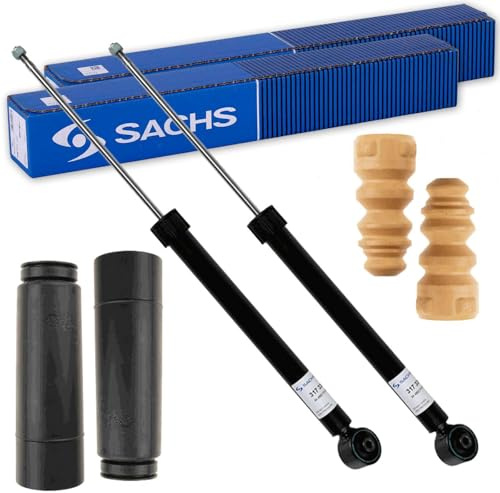 2x Sachs Stoßdämpfer + Protection Kit hinten | 2x 317 336+900 140 für Polo 9N + Ibiza 4