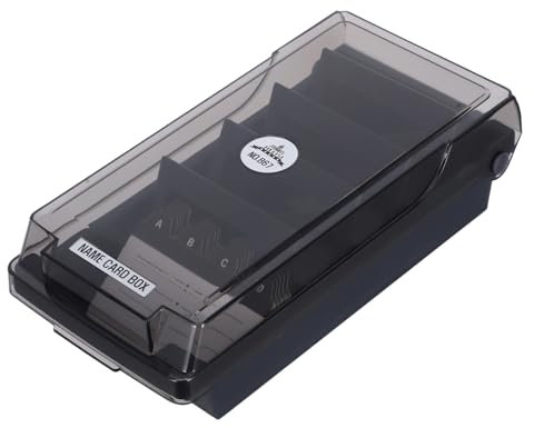 NUOBESTY Visitenkartenhalterbox Aus Transparentem Material Visitenkarten-organizer Für Büro-schreibtischzubehör Durchsichtiges Kartenetui Zum Effizienten Organisieren Und Kategorisieren Ihr