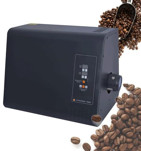 WhAeoy 750-2500g Electric Coffee Bean Roaster, Drum Coffee Roaster with 360° Rotation, Temperature Control(50°c-300°c) + Timer(0-60 Minutes), for Chestnuts, Peanuts, Grains,A