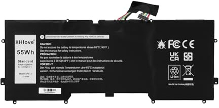 KHlove 55Wh Y9N00 C4K9V Batterie pour Dell XPS 13-9333 13-L321X 13-L322X 9333-3081 9Q33-7925 9Q23-5550 XPS 12-L221X 12-9Q23 12-9Q33 12D-1708 PKH18 3H76R WV7G0 489XN Notebook Battery