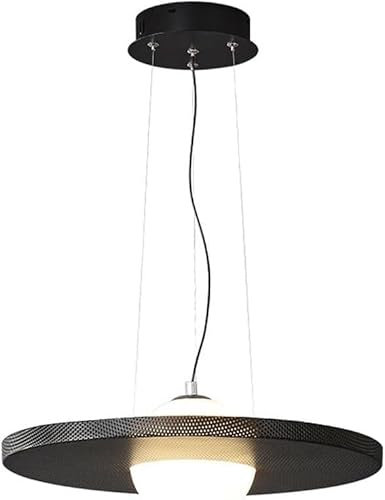 LLXDFUU Lustre de restaurant en fer moderne simple, durable, robuste, soucoupe volante, lampe suspendue haut de gamme, lampe suspendue de restaurant, support nordique, plafonnier pour salle à manger f
