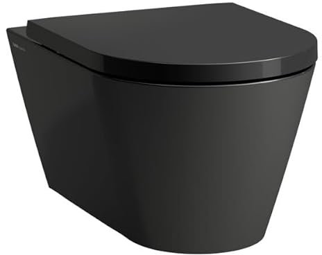 LAUFEN Kartell WC suspendu, chasse deau basse, avec Silent Flush sans rebord, 545x370x355mm, H8213317160001, Couleur: noir mat