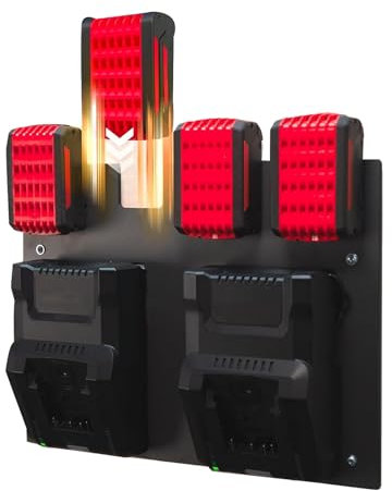 Battery Wall Mount, Wall Mount For Bosch Professional Batteries Holder And Chargers Cordless Device Accessories Premium Mounting Material Sturdy Batteries Chargers Holder For Bosch 1-4 Batteries