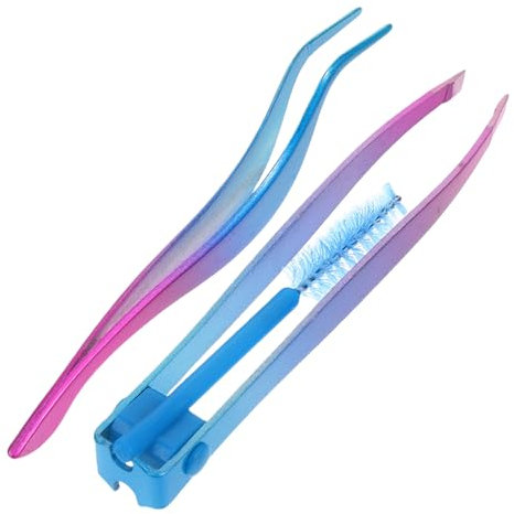 Générique 1 Jeu pince à sourcils double extrémité sourcil de précision fouetter trousse avec lumière tweezers pince à sourcils de précision couper les sourcils avec une pince à épiler Métal