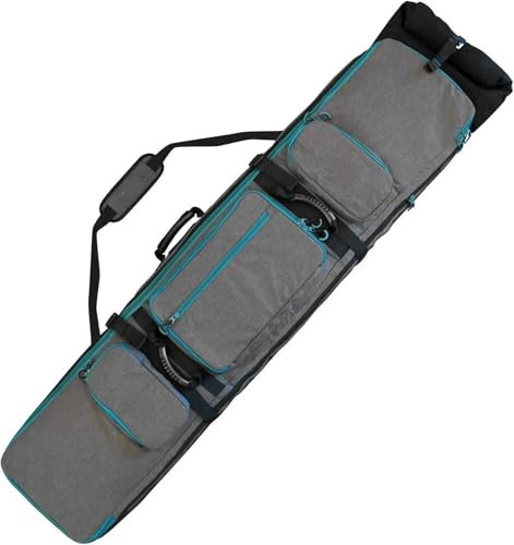 JKELPV Skiausrüstung Snowboard- und Skitasche – Ski- und Snowboardtasche mit Rollen, passend für 2 Boards oder 2 Sätze Ski bis zu 70 Ski Board Bag