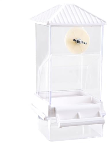 per l'alimentazione trasparenti – Mangiatoia per uccelli all'aperto | automatica per uccelli per gabbia | Mangiatoia per uccelli da esterno anti-spill per Bluebird Cardinal