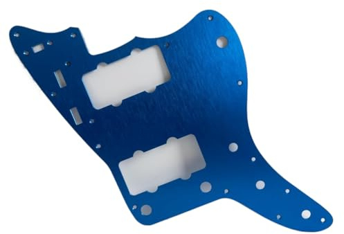 13-Loch-Schlagbrett aus gebürstetem Aluminium, eloxiert, für amerikanische/mexikanische Fender Jazzmaster Standard-Gitarren-Ersatzteile (schwarz)