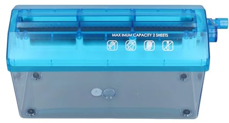 Qudinip Redder de Papel Mini Manual, Trituradora de Mano Portátil para Documentos de Papel A4 con Ancho de Entrada de 9 Pulgadas y Tamaño de Corte de 3 Mm, para Uso de la Escuela en el