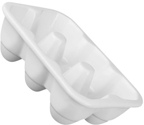 Toddmomy Portauova in Ceramica Bianco 6 Scomparti, Organizer per Uova da Frigorifero, Resistente Agli Urti, per Uso in Cucina Domestica