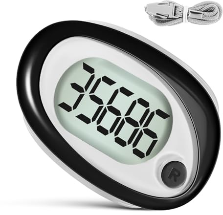 HOODANCOS Podómetro Silencioso con Clip Preciso para Caminar Paso Paso para Mayores y Actividades al Aire con Diseño Intuitivo y Reinicio Fácil