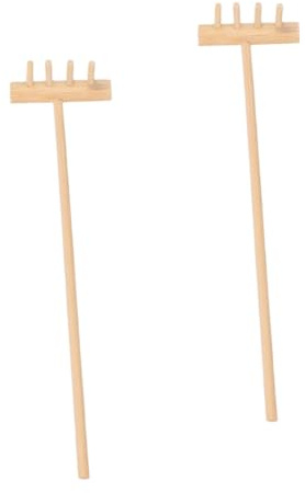 BIUDECO 2 pièces Mini Râteaux de Jardin Zen Accessoires pour Sable Décoratif Outils de pour Garçon Fille et Décoration de Mini Jardin