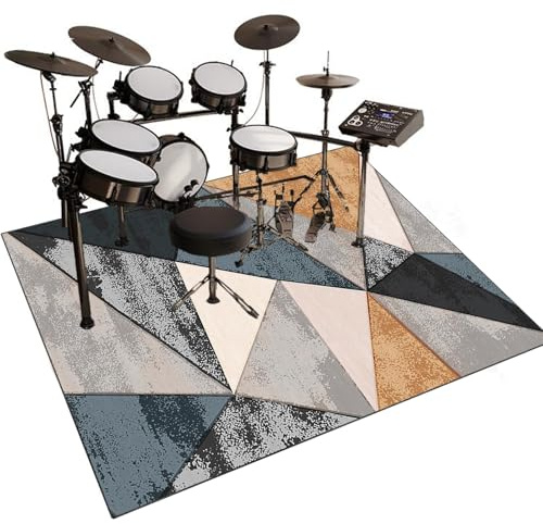 200 x 180 cm Drum Mat Rug Soundproof Non-Slip Rugs Drum Carpet Professional Rectangle Musical Instrument Pads Electronic Jazz Drum Kit, Drum Rugs For Bass Drum Snare And Other Musical Instrument Mat