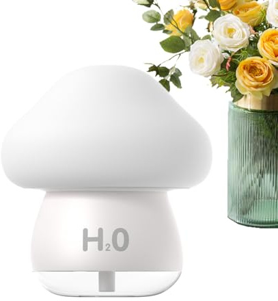 Humidificador de viaje, aparato electrodoméstico portátil de 7 colores con luz nocturna, humidificadores para dormitorio, niños, para hospital, hogar, oficinas, sala de estar, dormir, tos fría