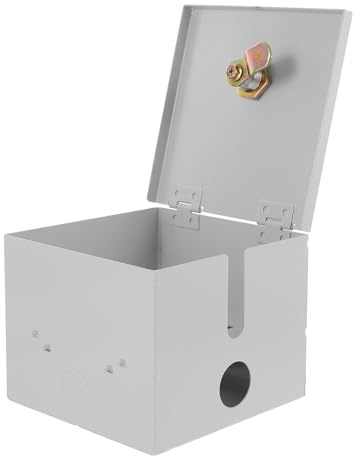 Cabilock Caja Fuerte Exterior de Hierro con Candado para Enchufe Resistente la Intemperie y Antirrobo Protección para Tomas Eléctricas Motorhome Generador y Soldadora Color Color