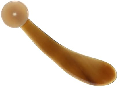 Toyvian Rullo Massaggiante in Corno di Bue Portatile per Collo, Schiena e Gambe, Massaggiatore Manuale Piastra Raschiante, Dispositivo per Massaggi Domestici, Strumento per Colore Casuale