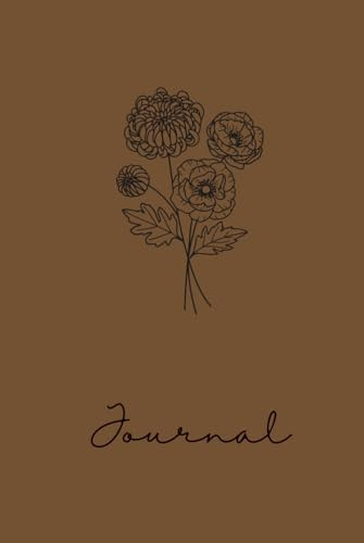 Birth Flower Journal | November Chrysanthemum: Minimalist Line Art: 6x9 Hardcover 120 Pages Lined Notebook - Personalized Birthday Gift for Women & ... Autumn, Inner Resilience & Floral Stationery