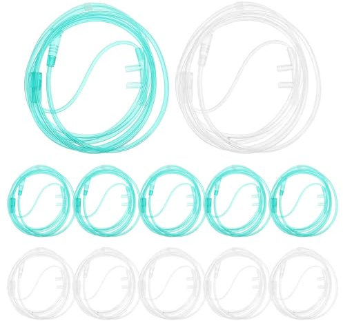 12Pcs Nasenbrille für Sauerstoffgerät 2M Sauerstoffbrille Nasenbrille Sauerstoff Schlauch Nasenbrillen Für Sauerstoff Extra Weich Silikon Sauerstoffschlauch Sauerstoffbrille Extra Weich Dauerhaft