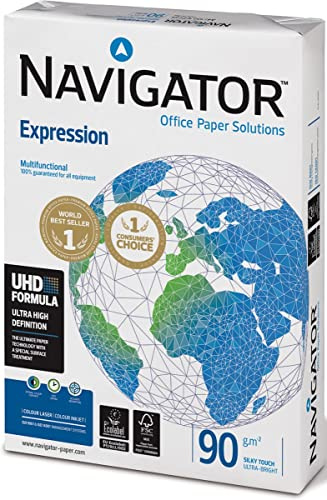 NAVIGATOR Expression - Paquete de 500 folios de papel de oficina 90 g/m² A3, color blanco