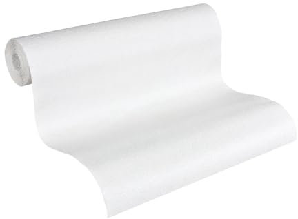 A.S. Création Vliestapete Meistervlies Ökotapete Tapete 10,05 m x 0,53 m weiß Made in Germany 141514 1415-14