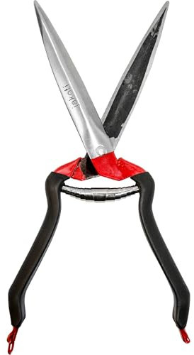 Jakoti Hand Shears (L30cm) One Handed Garden Shears for Grasses, Topiary & Pruning. Ultra Sharp Sheep Shears for Dagging, Shearing & Trimming. 15cm Carbon Steel Blades. Handcrafted Jakoti Garden Tools