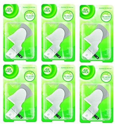 Air Wick Scented Oil Warmer Plugin Air Freshener, White, 6ct