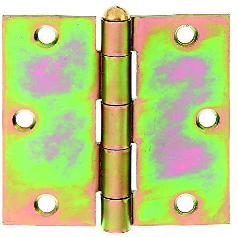 Gah-Alberts 213299 Flechtzaun-Scharnier, galvanisch gelb verzinkt, Länge 90 mm, Breite 90 mm
