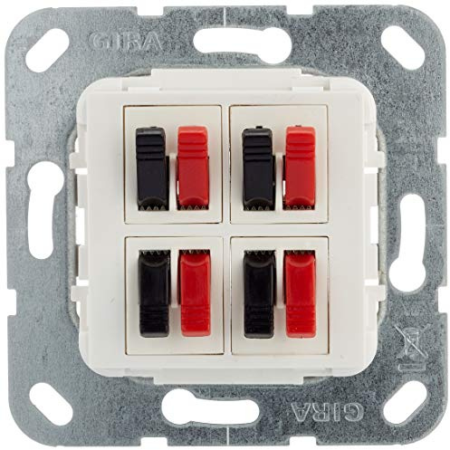 GIRA Switch Series 569403 Insert pour haut-parleur 4 voies Blanc pur