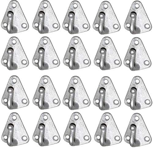timtina®10er Satz Dreiloch- Planenhaken für Anhänger zur Ladungssicherung