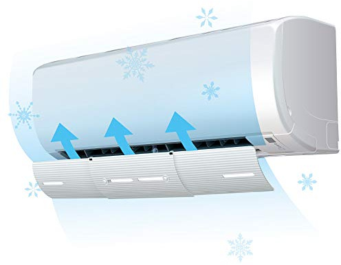 AIR WING Slim, Length & Angle Adjustable Air Conditioner Deflector Helps Cooling/Heating Air Circulation, Anti Blast, Wind Baffle and Direction, Anti-Condensation (Set of 2)