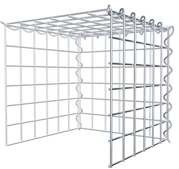 GABIONA Cesta de piedra de gavión rectangular, malla de 5 x 5 cm, profundidad de 30 cm, cesta de cultivo tipo 4, cierre de espiral, galvanizado (30 x 30 x 30 cm)